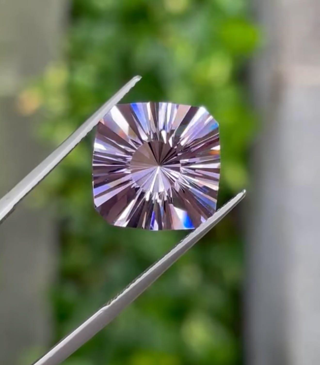 10.76ct of Flashy custom cut Rose de France Amethyst